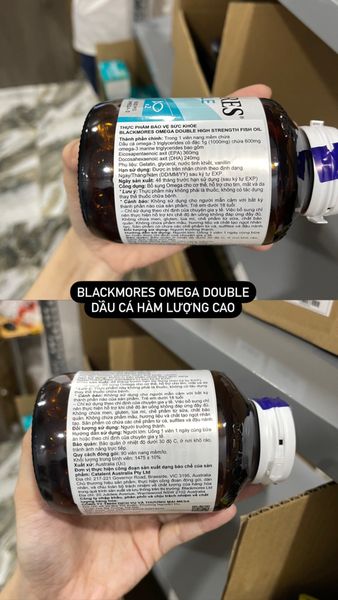 Omega Double High Strength Fish Oil - Lọ 90 viên - BLACKMORES - Dầu cá hỗ trợ tim mạch, thị lực, da