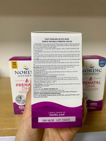 Prenatal DHA - Hộp 90 viên - NORDIC NATURALS - Bổ sung DHA cho mẹ bầu