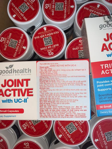 Joint Active + UC-II - Hộp 30 viên - GOODHEALTH - Hỗ trợ suy trì sụn khớp, hạn chế thoái hóa khớp