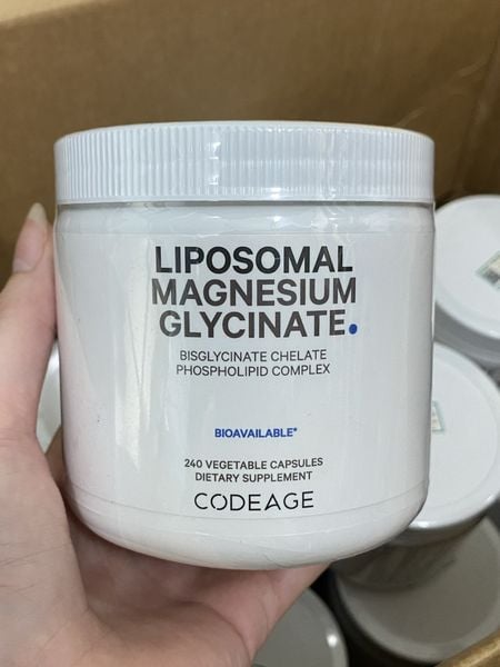Liposomal Magnesium Glycinate - Hộp 240 viên - CODEAGE - hỗ trợ cơ bắp, giấc ngủ