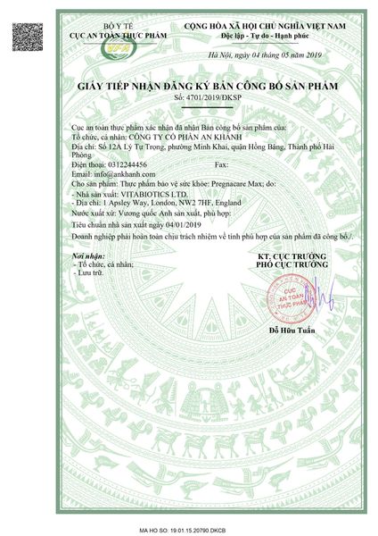 Pregnacare Max - Hộp 84 viên - VITABIOTICS - Vitamin khoáng chất bổ bầu