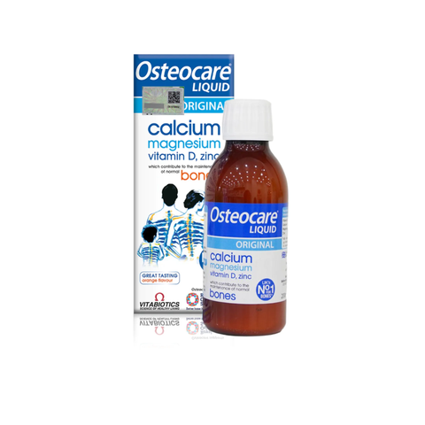 Osteocare Liquid - Chai 200ml - VITABIOTICS - Siro Bổ sung Canxi, D3 cho trẻ 3+ và người lớn