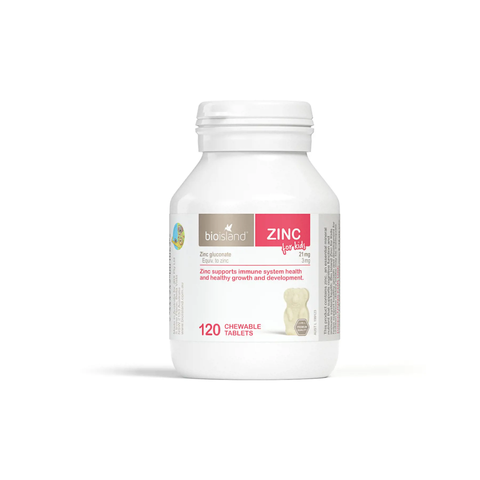 Zinc - Lọ 120 viên - BIO ISLAND - Bổ sung kẽm hữu cơ cho trẻ
