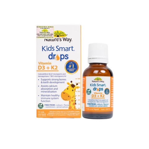 Kids Smart Drop Vitamin D3+K2 - Hộp 11ML - NATURE’S WAY - Bổ sung Vitamin D3, K2 cho trẻ sơ sinh & trẻ nhỏ