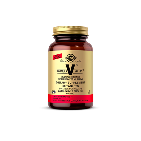Formula VM-75® Tablets - Lọ 60 viên - SOLGAR - Vitamin tổng hợp liều cao, tăng năng lượng, sức khỏe
