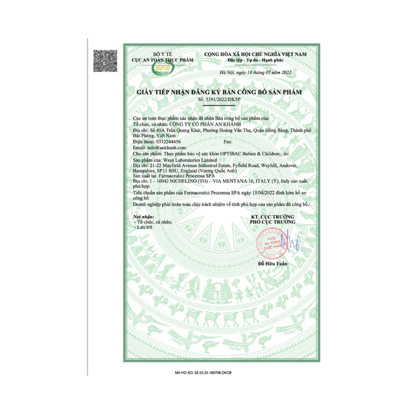 Babies & Children - Hộp 30 gói - OPTIBAC - Men Vi Sinh Trẻ Em (0-12 Tuổi)