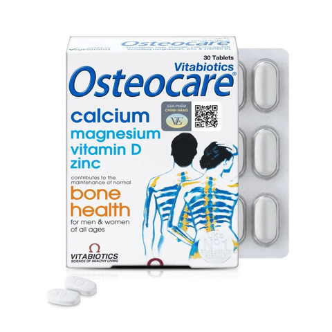 Osteocare Calcium H/30V VITABIOTICS Bổ sung Canxi, Magie, VitD, Kẽm (VEPharma)