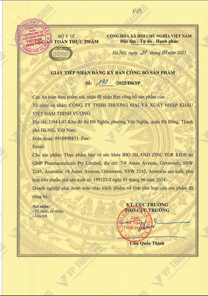 Zinc - Lọ 120 viên - BIO ISLAND - Bổ sung kẽm hữu cơ cho trẻ