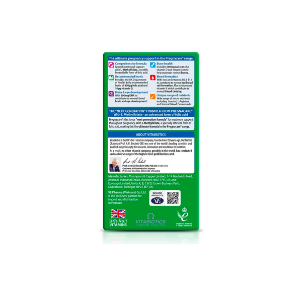Pregnacare Max - Hộp 84 viên - VITABIOTICS - Vitamin khoáng chất bổ bầu