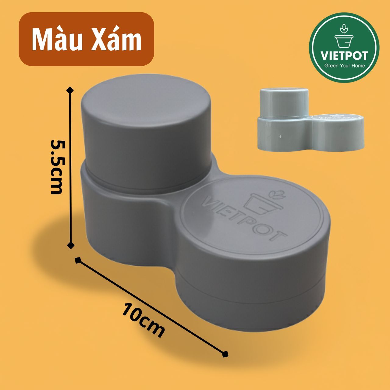 Khớp nối lệch tâm trụ leo kiểng lá VIETPOT, giúp tối ưu hóa không gian, hỗ trợ rễ cây phát triển. 