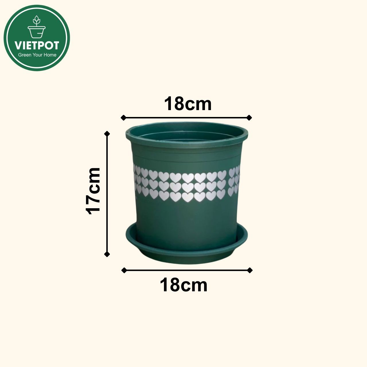  Chậu nhựa trồng cây VIETPOT, màu xanh tim, trồng kiểng lá, hoa hồng, trang trí ban công, sân vườn. 