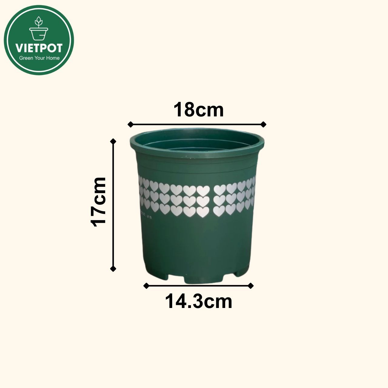  Chậu nhựa trồng cây VIETPOT, màu xanh tim, trồng kiểng lá, hoa hồng, trang trí ban công, sân vườn. 