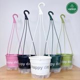  Chậu nhựa treo tự tưới Happy Day, VIETPOT, size 19x15cm, hiện đại, decor ban công, sân vườn, nhà cửa 