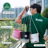  Chậu nhựa treo tự tưới Happy Day, VIETPOT, size 19x15cm, hiện đại, decor ban công, sân vườn, nhà cửa 
