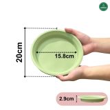  Đĩa nhựa mỏng nhẹ lót chậu cây VIETPOT, xanh mint, cây cảnh, trang trí nhà vườn, ban công 