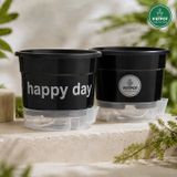  Chậu tự tưới Happy Day, VIETPOT, size 19x15cm, thông minh, trang trí nhà cửa, ban công, sân vườn. 