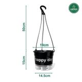  Chậu nhựa treo tự tưới Happy Day, VIETPOT, size 19x15cm, hiện đại, decor ban công, sân vườn, nhà cửa 