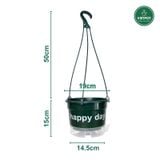  Chậu nhựa treo tự tưới Happy Day, VIETPOT, size 19x15cm, hiện đại, decor ban công, sân vườn, nhà cửa 