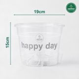  Chậu tự tưới Happy Day, VIETPOT, size 19x15cm, thông minh, trang trí nhà cửa, ban công, sân vườn. 