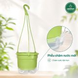  Chậu treo tự tưới Trơn, size 19x15cm, VIETPOT, cho cây kiểng, hiện đại, decor ban công, sân vườn. 