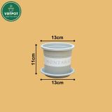  Chậu nhựa trồng cây VIETPOT, size nhỏ 13x11cm, MONTARIO, trồng kiểng lá hoa, để bàn, sân vườn 