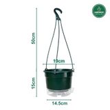  Chậu treo tự tưới Trơn, size 19x15cm, VIETPOT, cho cây kiểng, hiện đại, decor ban công, sân vườn. 