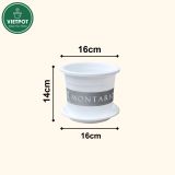  Chậu Nhựa Trồng Cây VIETPOT, size 16x14 Montario, trồng kiểng lá hoa hồng, trang trí sân vườn. 