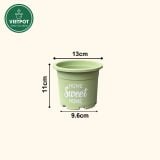  Chậu nhựa trồng cây VIETPOT, size nhỏ 13x11cm, Sweet Home, trồng hoa kiểng, để sân vườn, bàn. 