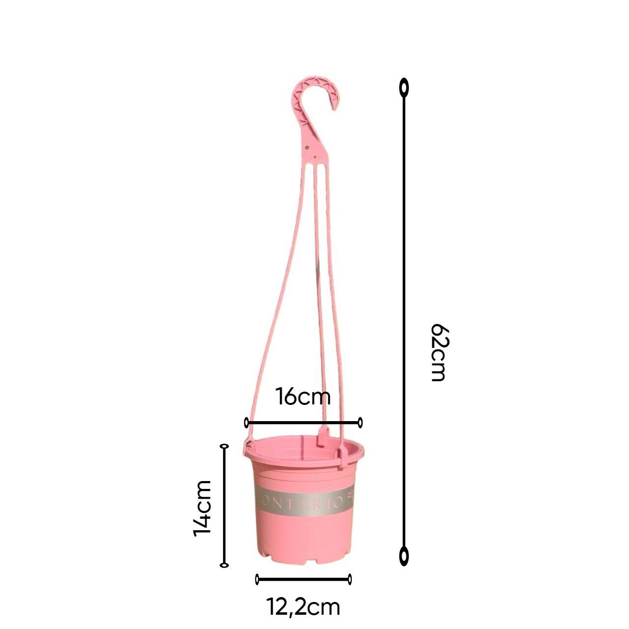  Bộ Chậu Treo VIETPOT, chậu và móc treo,hoa văn MONTARIO, tháo lắp dễ dàng, trang trí bàn, sân thượng 
