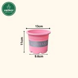  Chậu nhựa trồng cây VIETPOT, size nhỏ 13x11cm, MONTARIO, trồng kiểng lá hoa, để bàn, sân vườn 
