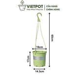  Bộ Chậu Treo VIETPOT, chậu và móc treo,hoa văn MONTARIO, tháo lắp dễ dàng, trang trí bàn, sân thượng 