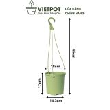  Chậu nhựa treo ban công VIETPOT, trơn, chính hãng, cây kiểng, cây hoa, trang trí sân vườn. 