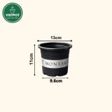  Chậu nhựa trồng cây VIETPOT, size nhỏ 13x11cm, MONTARIO, trồng kiểng lá hoa, để bàn, sân vườn 