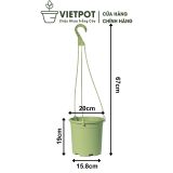  Chậu nhựa treo ban công VIETPOT, trơn, chính hãng, cây kiểng, cây hoa, trang trí sân vườn. 