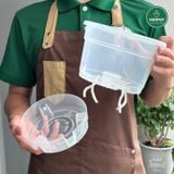  Chậu tự tưới trong suốt VIETPOT, size 19x15cm, thông minh, trang trí nhà cửa, ban công, sân vườn. 