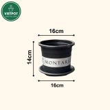  Chậu Nhựa Trồng Cây VIETPOT, size 16x14 Montario, trồng kiểng lá hoa hồng, trang trí sân vườn. 