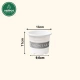  Chậu nhựa trồng cây VIETPOT, size nhỏ 13x11cm, MONTARIO, trồng kiểng lá hoa, để bàn, sân vườn 