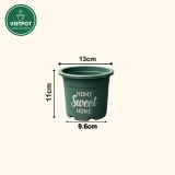  Chậu nhựa trồng cây VIETPOT, size nhỏ 13x11cm, Sweet Home, trồng hoa kiểng, để sân vườn, bàn. 