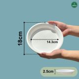  Đĩa nhựa mỏng nhẹ lót chậu cây VIETPOT, màu trắng, cây cảnh, trang trí nhà vườn, ban công 