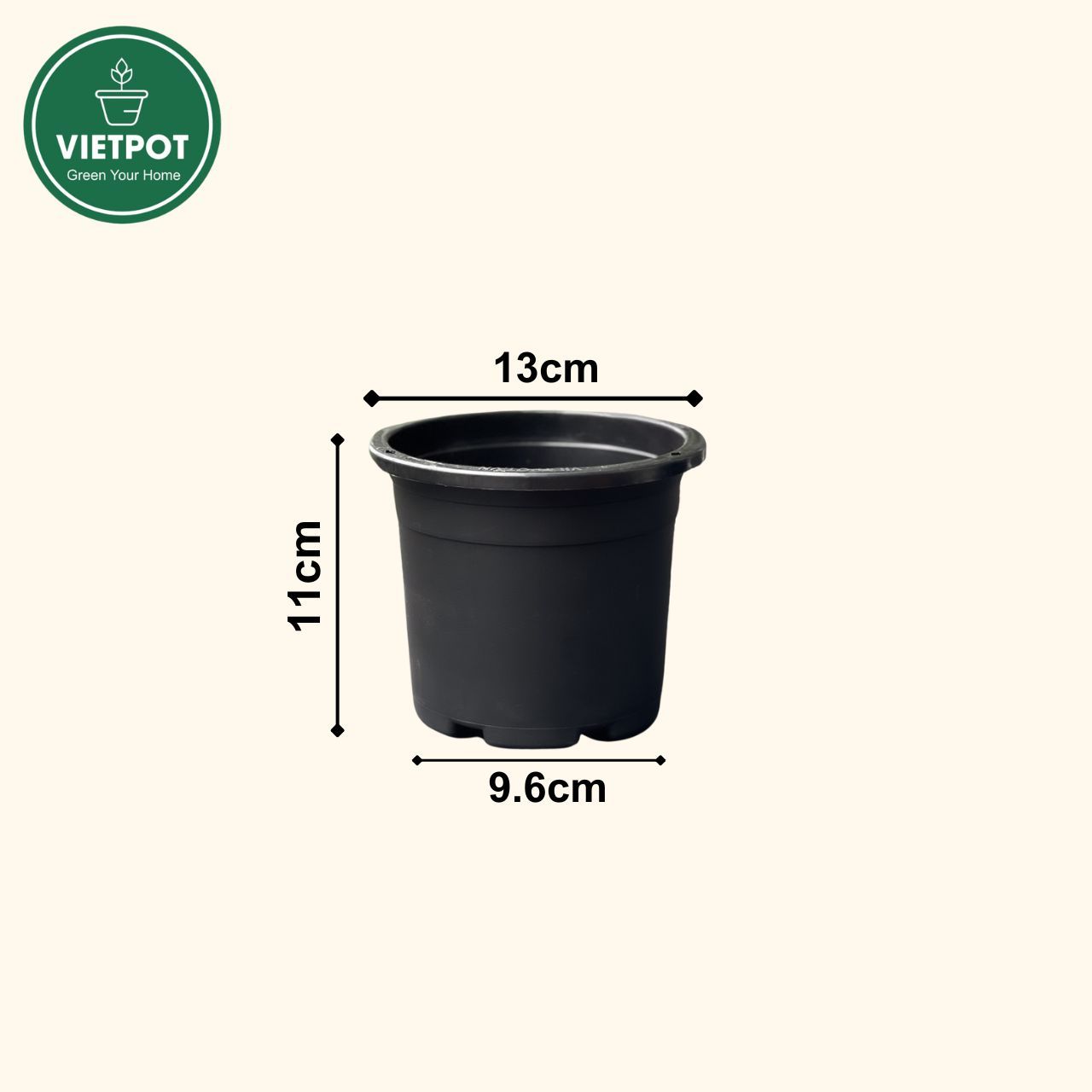  Chậu nhựa trồng cây VIETPOT, size 13x11, trơn, chính hãng, kiếng lá hoa, sen đá, bàn làm việc 