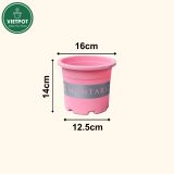  Chậu Nhựa Trồng Cây VIETPOT, size 16x14 Montario, trồng kiểng lá hoa hồng, trang trí sân vườn. 