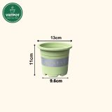  Chậu nhựa trồng cây VIETPOT, size nhỏ 13x11cm, MONTARIO, trồng kiểng lá hoa, để bàn, sân vườn 