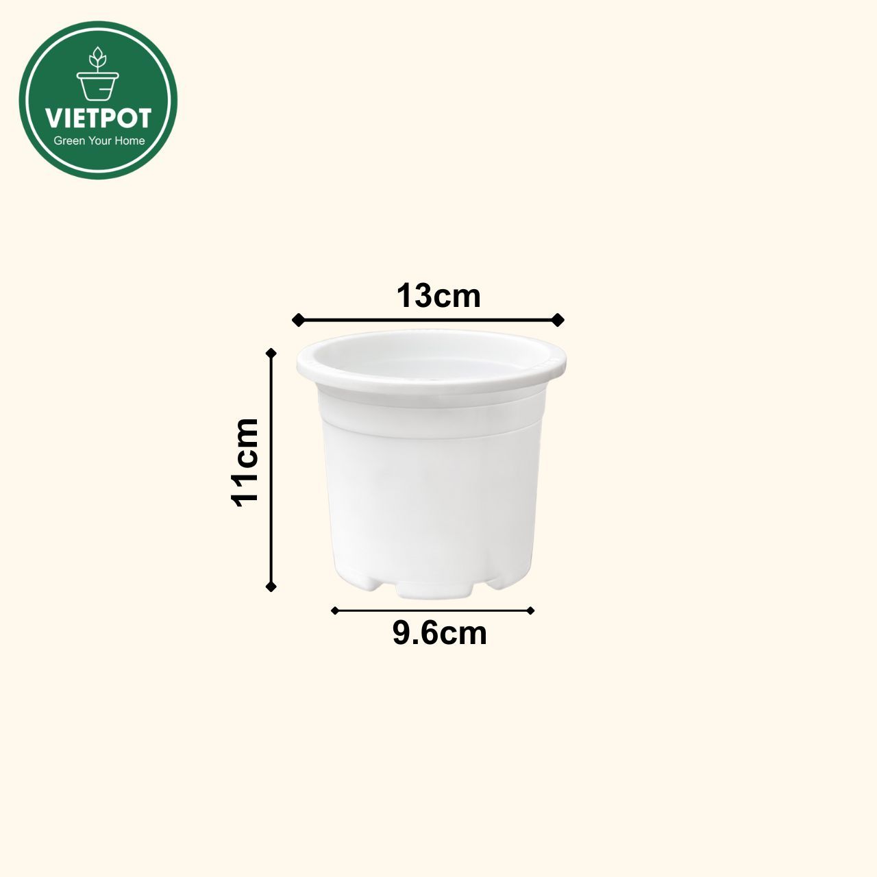  Chậu nhựa trồng cây VIETPOT, size 13x11, trơn, chính hãng, kiếng lá hoa, sen đá, bàn làm việc 