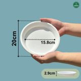  Đĩa nhựa mỏng nhẹ lót chậu cây VIETPOT, màu trắng, cây cảnh, trang trí nhà vườn, ban công 