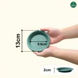  Đĩa nhựa mỏng nhẹ lót chậu cây VIETPOT, màu xanh, cây cảnh, trang trí nhà vườn, ban công 