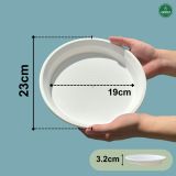 Đĩa nhựa mỏng nhẹ lót chậu cây VIETPOT, màu trắng, cây cảnh, trang trí nhà vườn, ban công 