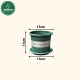  Chậu nhựa trồng cây VIETPOT, size nhỏ 13x11cm, MONTARIO, trồng kiểng lá hoa, để bàn, sân vườn 