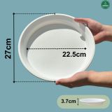  Đĩa nhựa mỏng nhẹ lót chậu cây VIETPOT, màu trắng, cây cảnh, trang trí nhà vườn, ban công 