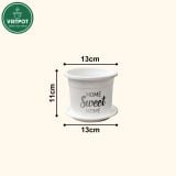  Chậu nhựa trồng cây VIETPOT, size nhỏ 13x11cm, Sweet Home, trồng hoa kiểng, để sân vườn, bàn. 
