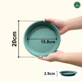  Đĩa nhựa mỏng nhẹ lót chậu cây VIETPOT, màu xanh, cây cảnh, trang trí nhà vườn, ban công 